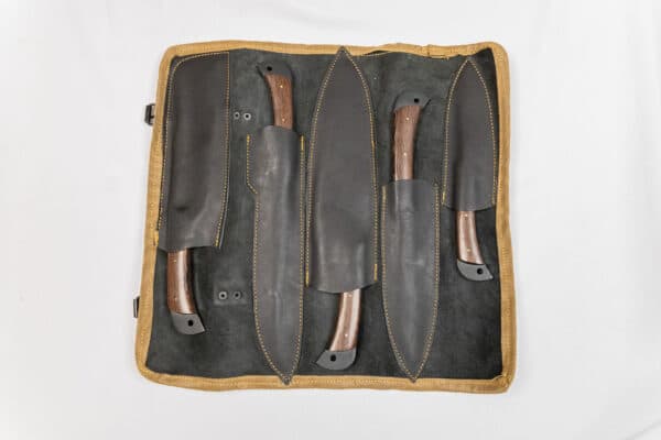 5-Piece Black Knife Set with Knife Roll - Image 9